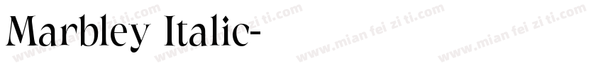 Marbley Italic字体转换